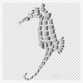 Chrome Stylized Seahorse Silhouette Frosted Glass Pulb - Icon #6077709