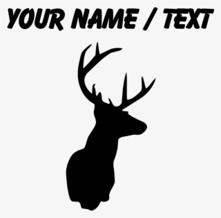 Custom Buck Hunting Trophy Silhouette Flask - Lion With American Flag #6078212