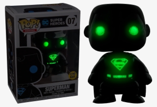 Superman Silhouette Glow In The Dark Pop Vinyl Figure - Glow In The Dark Flash Pop #6078556