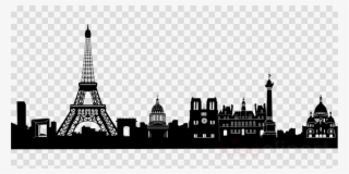 Paris Skyline Silhouette Clipart Eiffel Tower Silhouette - Paris Skyline Clipart #6080420