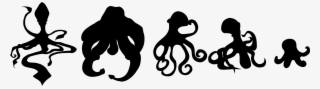 Octopi Lineup And Silhouettes - Digital Compositing #6081347