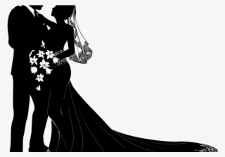 Perfect Trolley Rental For A Wedding Or A Party Bus - Wedding Couple Silhouette Vector #6081536