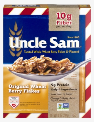Uncle Sam Toasted Whole Wheat Berry Flakes & Flaxseed - Two Most Healthy Cereal #6087467