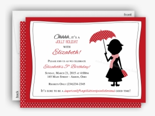 Mary Poppins Party Invitation • Baby Shower Birthday - Mary Poppins Themed Party Invitations #6088748