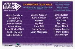 Become A Walk To End Alzheimer's Champion And Register - Walk To End Alzheimer's 2014 #6092030