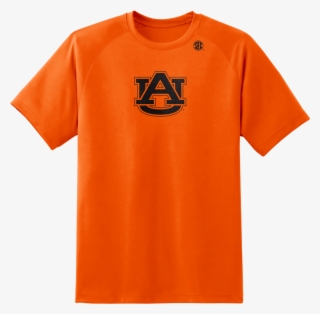 Neon Orange Polyester Auburn Sec Logo Shirt - Plain T Shirt Png Orange #6092067