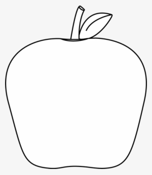 Black And White Apple Apple Outline, Apple Clip Art, - Clip Art Vowels Black And White #610186