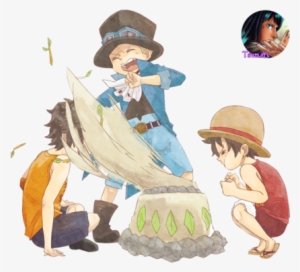 Ace, One Piece, And Luffy Image - Young Ace Sabo Luffy #612108