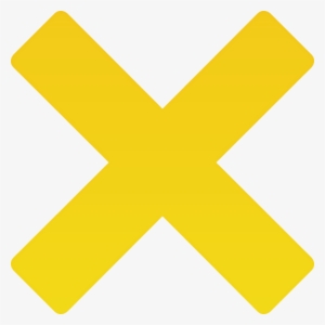Minimalist X Mark Clip Art Medium Size - Yellow Cross Mark Png #612472