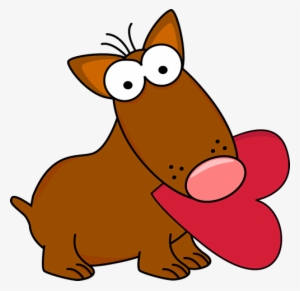 Cartoon Valentine S Day Dog Clip Art Cartoon Valentine - Valentines Day Dog Cartoons #612809
