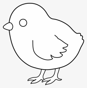Cute Colorable Baby Chick - Baby Chick Clip Art Black And White Free #613045