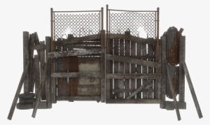 Fo4 Junk Fence Gate - Hardwood #613555