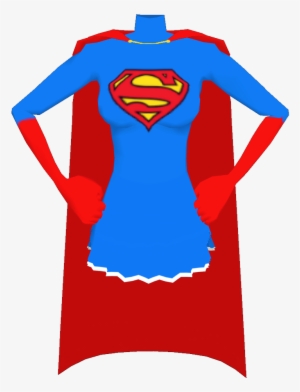Supergirl Beta Top Cape Gloves Front - Supergirl Cape Png #614538