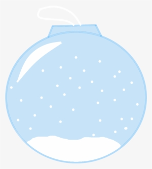 Snow Globe Christmas Ornament With The Snow Snowing - Circle #614702