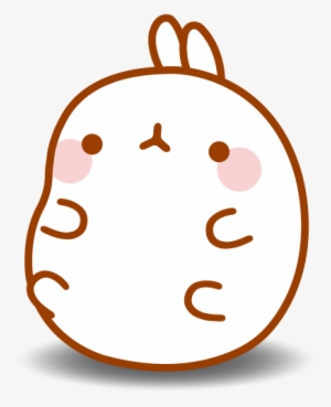Molang Kawaii Rabbit Peach Banana Pink Koreancharacter - Cute Molang ...