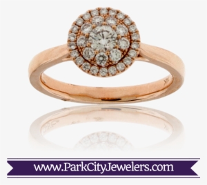 Rose Gold Cluster Diamond Ring - Elk Ivory Jewelry #616336