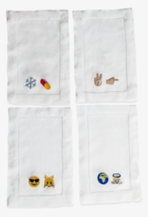 Earth Angel Foldover Emoji Cocktail Napkin Set - Hockey Sock #617299