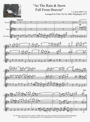 "as The Rain & Snow Fall From Heaven" Sheet Music Composed - Piano Partitura De Clavelitos #617842