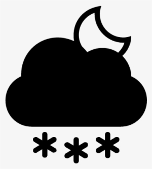 Snowflakes Falling Of Dark Cloud At Night Hiding The - Icono Invierno Png #617866