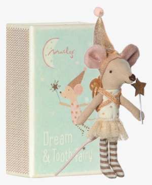 Dream Fairy With Box - Maileg Girl Tooth Fairy Mouse In Matchbox #617906