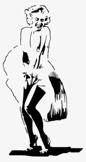 Marilyn Monroe Silhouette Png - Marilyn Monroe Stencil #618797
