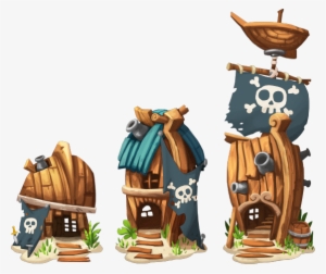 Pirate House Pirate Power House Level 1to3 - Pirate House Cartoon #619385