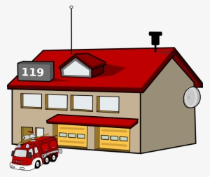 Fire House Clipart - Fire Station Png #619441