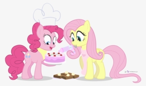 Brownies, Cake, Chef's Hat, Clothes, Duo, Fluttershy, - Birthday #619708