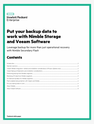 Thumb Original Put Your Backup Data To Work With Nimble - Hewlett Packard Enterprise #6105171