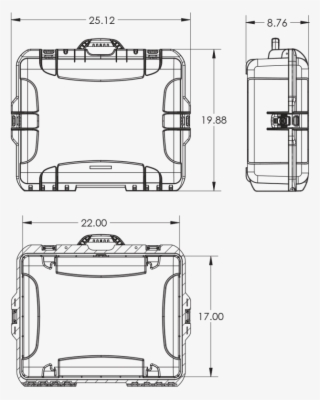 Dimensions Of The Nanuk 945 Dji Phantom Case Hard Case - Dji Phantom 4 Drawings #6105267