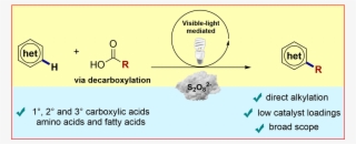 Visible Light Mediated Direct Decarboxylative C−h Functionalization - Diagram #6115482