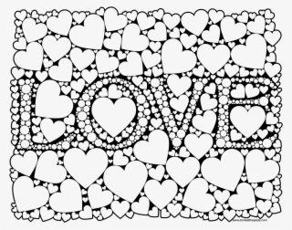 Love Coloring Page For Adults In Jpg And Transparent - Transparent Coloring Pages For Adults #6120293