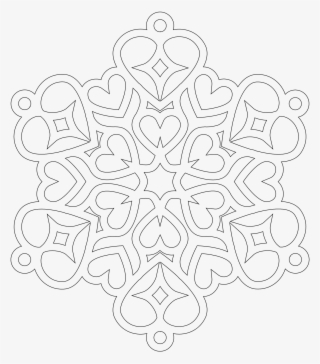 Snowflake Mandala Coloring Pages - Снежинка Раскраска Распечатать #6121160
