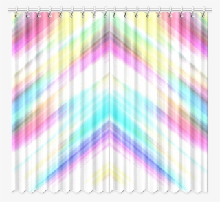 Rainbow Stripe Abstract Window Curtain 52"x96" - Art #6121680