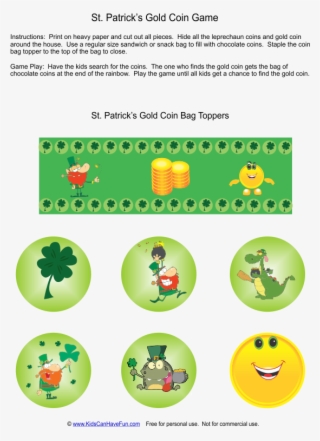 Patrick's Day Gold Coin Game - Smiley #6121688