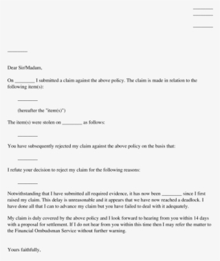 Letter To Complain About Insurer's Rejection Or Delay - Body Systems Questions Critical Thinking #6128278