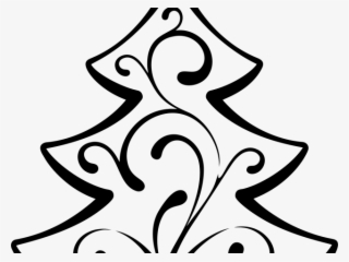 Christmas Tree Line Art - Clipart Abstract Christmas Tree #6128832