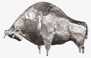 Bronzefigur Stier, Silber Von Hermann Schwahn - Bison #6129645