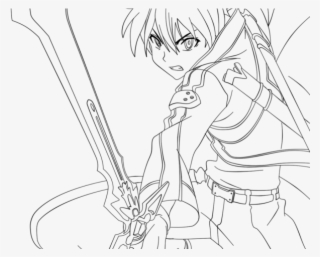 Drawn Sword Kirito - Sao Colouring Page Kirito #6129703