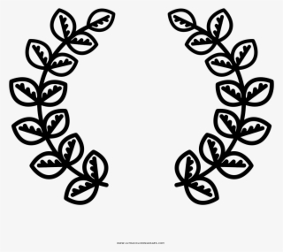 Laurel Wreath Coloring Page - Corona De Laurel Png #6130941