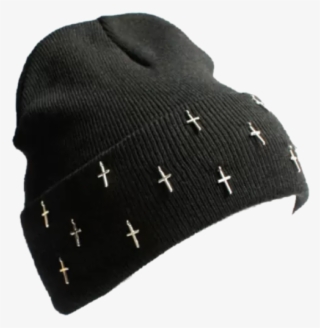 Goth Cross Beanie Beanies Hat Tumblr Grunge Kpop Kawa - Beanie #6131655