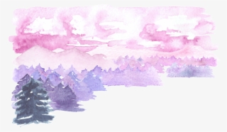 Purple Watercolor Illustration Transparent - Watercolor Paint #6134778