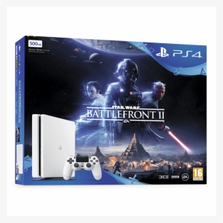 Buy Sony Playstation 4 500gb Console In White With - Ps4 Slim Battlefront Ii #6138565