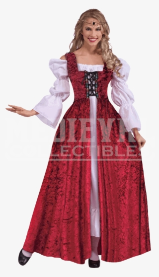 Medieval Lace-up Gown - Medieval England Women Clothes #6141109