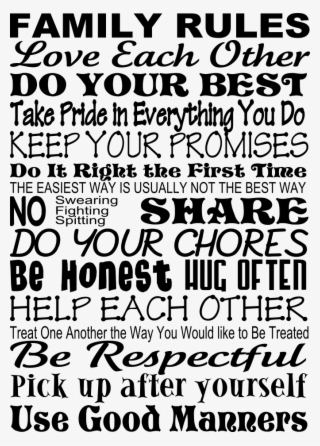 Family Rules Subway Art - Family Rules Svg Free #6142111