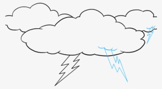 Cloud Lightning Drawing Easy #6142477