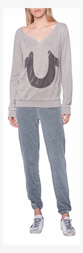 True Religioncrew Fleece Relax Horseshoe Dusty Olive - Girl #6148688