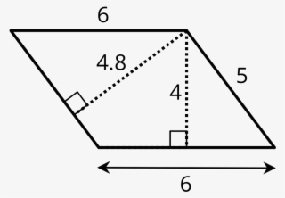 A Parallelogram With Its Bottom And Top Sides Labeled - Diagram #6152659