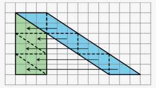 A Shaded Parallelogram Drawn On A Grid, With A Base - Triangle #6153300