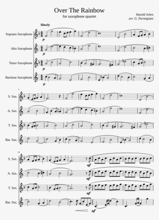 Over The Rainbow Sheet Music For Soprano Saxophone, - Over The Rainbow Soprano Saxophone #6155526
